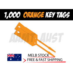 Orange disposable self locking arrow key tags